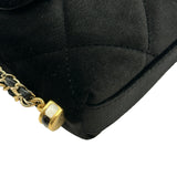 シャネル CHANEL カメリアフラップバッグ AS4413 ブラック/ゴールド金具 ベロア レディース ショルダーバッグ