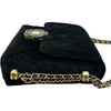 シャネル CHANEL カメリアフラップバッグ AS4413 ブラック/ゴールド金具 ベロア レディース ショルダーバッグ