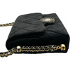 シャネル CHANEL カメリアフラップバッグ AS4413 ブラック/ゴールド金具 ベロア レディース ショルダーバッグ