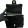 シャネル CHANEL カメリアフラップバッグ AS4413 ブラック/ゴールド金具 ベロア レディース ショルダーバッグ