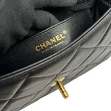シャネル CHANEL ラージココマークショルダー AS4949 ブラック/ゴールド金具 キャビアスキン レディース ショルダーバッグ