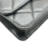 シャネル CHANEL ラージココマークショルダー AS4949 ブラック/ゴールド金具 キャビアスキン レディース ショルダーバッグ