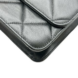 シャネル CHANEL ラージココマークショルダー AS4949 ブラック/ゴールド金具 キャビアスキン レディース ショルダーバッグ