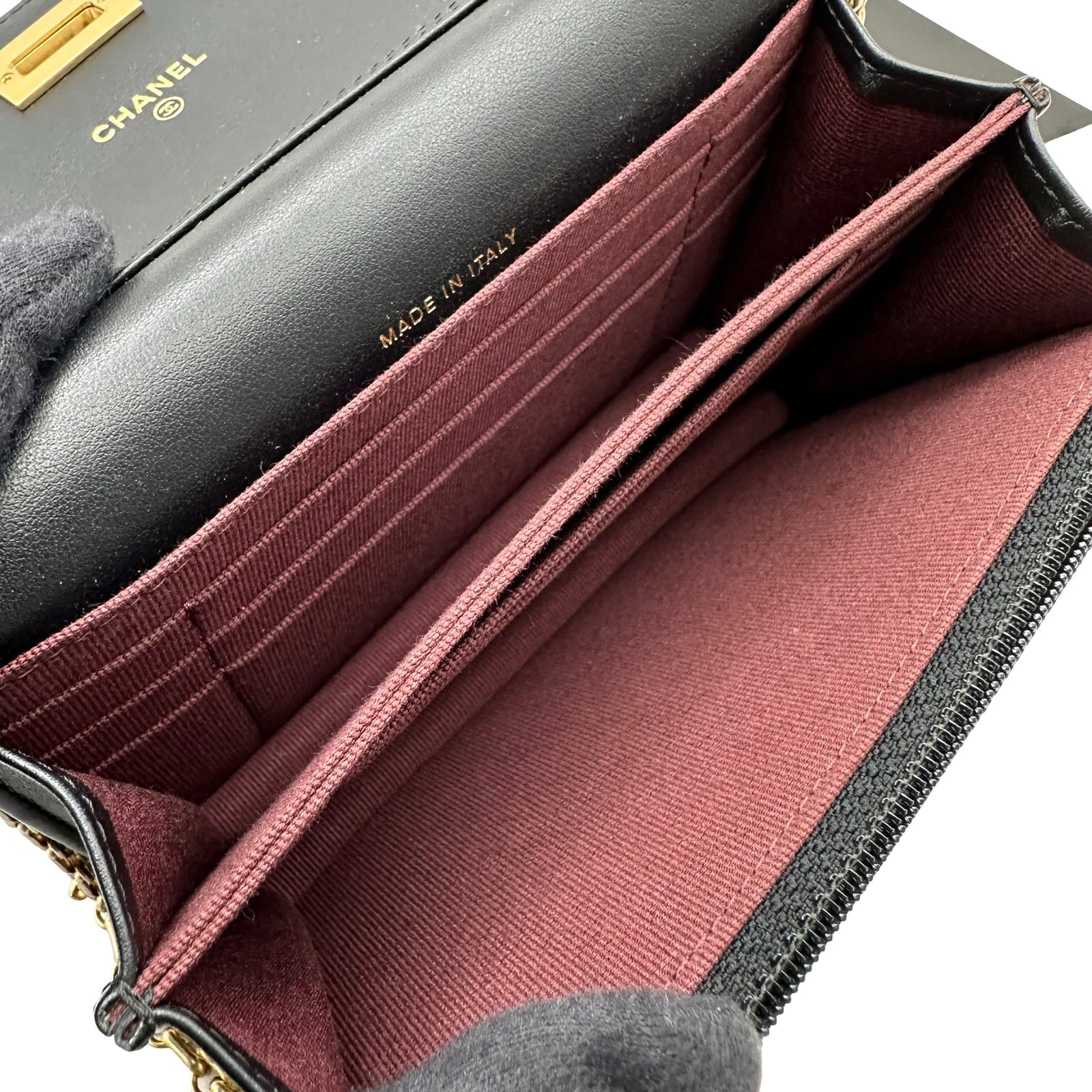 シャネル CHANEL 2.55 ミニ チェーンウォレット AP1764 ブラック