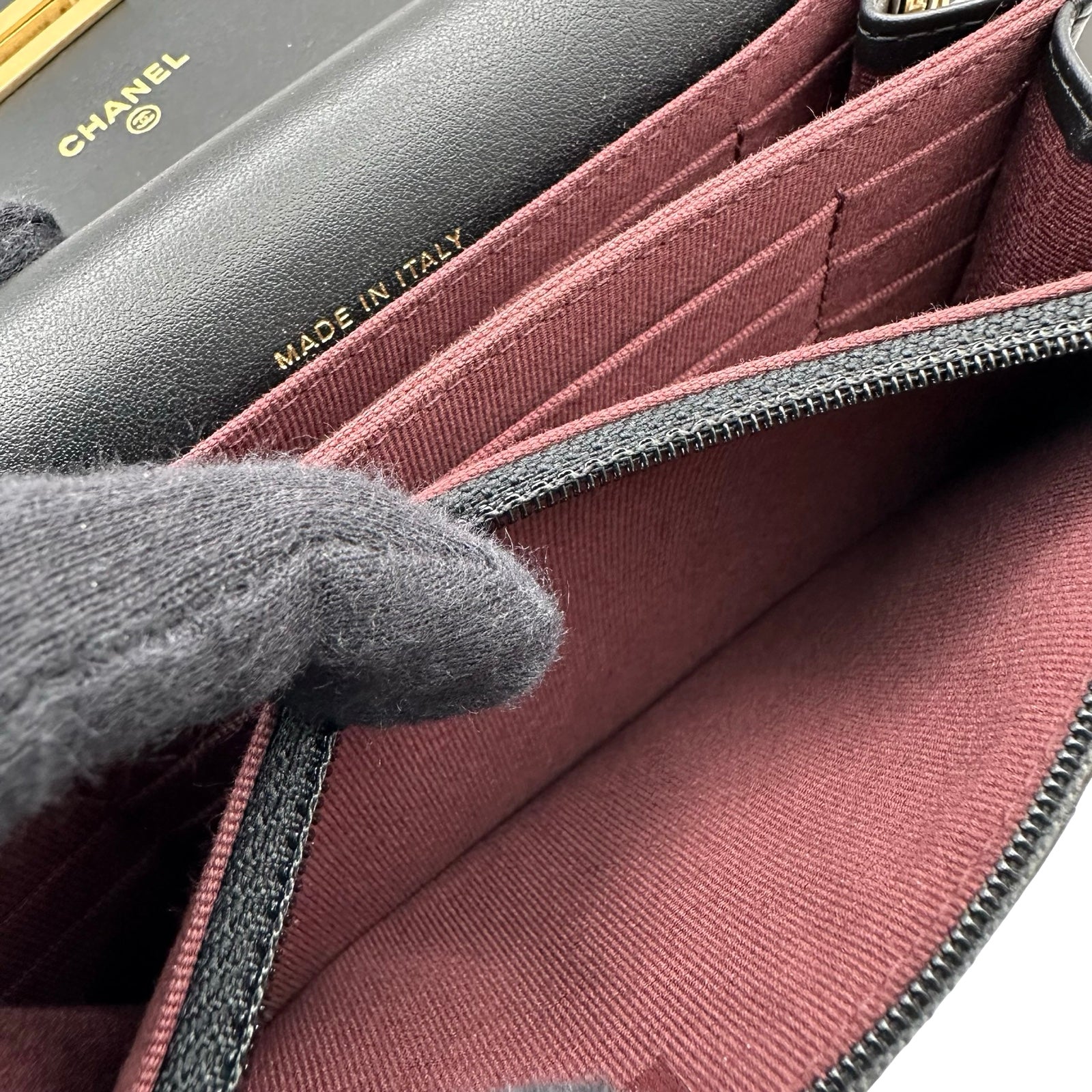 シャネル CHANEL 2.55 ミニ チェーンウォレット AP1764 ブラック