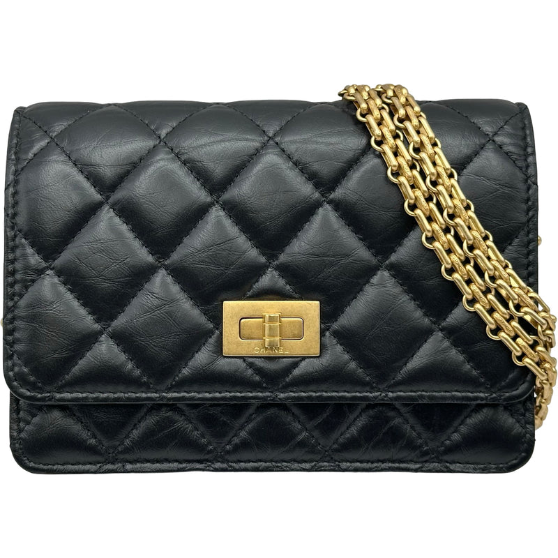 シャネル CHANEL 2.55 ミニ チェーンウォレット AP1764 ブラック