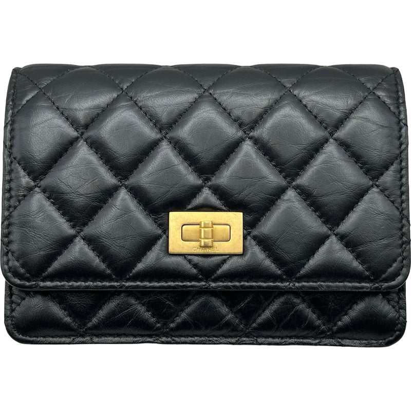 シャネル CHANEL 2.55 ミニ チェーンウォレット AP1764 ブラック