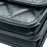 シャネル CHANEL 2.55 ミニ チェーンウォレット AP1764 ブラック ゴールド金具 エイジドカーフ レディース ショルダーバッグ