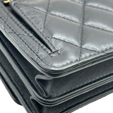 シャネル CHANEL 2.55 ミニ チェーンウォレット AP1764 ブラック ゴールド金具 エイジドカーフ レディース ショルダーバッグ