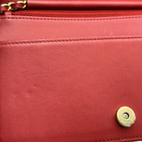 シャネル CHANEL ココマーク チェーンウォレット A70175 25番台 レッド ゴールド金具 キャビアスキン レディース ショルダーバッグ