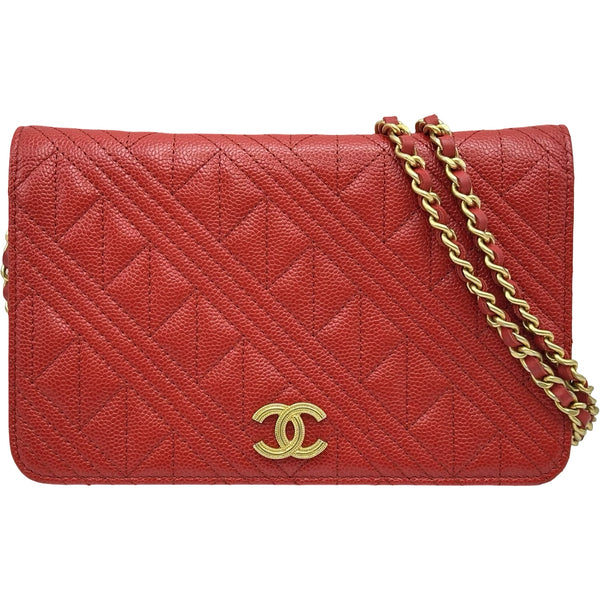 chanel チェーンウォレット シャネル CHANEL ココマーク チェーンウォレット A70175 25番台 レッド