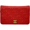 シャネル CHANEL ココマーク チェーンウォレット A70175 25番台 レッド ゴールド金具 キャビアスキン レディース ショルダーバッグ