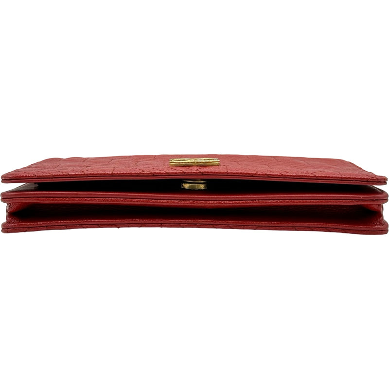 シャネル CHANEL ココマーク チェーンウォレット A70175 25番台 レッド ゴールド金具 キャビアスキン レディース ショルダーバッグ シャネル CHANEL ココマーク チェーンウォレット A70175 25番台 レッド