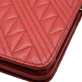 シャネル CHANEL ココマーク チェーンウォレット A70175 25番台 レッド ゴールド金具 キャビアスキン レディース ショルダーバッグ