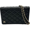 シャネル CHANEL フラップチェーンウォレット AP2952 ブラック/ホワイト ゴールド金具 ラムスキン レディース ショルダーバッグ