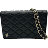 シャネル CHANEL フラップチェーンウォレット AP2952 ブラック/ホワイト ゴールド金具 ラムスキン レディース ショルダーバッグ