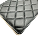 シャネル CHANEL フラップチェーンウォレット AP2952 ブラック/ホワイト ゴールド金具 ラムスキン レディース ショルダーバッグ