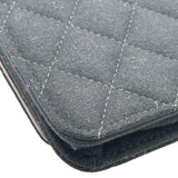シャネル CHANEL マトラッセ チェーンウォレット A70334 26番台 ブラック ゴールド金具 コットン レディース ショルダーバッグ
