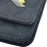 シャネル CHANEL マトラッセ チェーンウォレット A70334 26番台 ブラック ゴールド金具 コットン レディース ショルダーバッグ