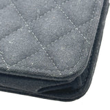 シャネル CHANEL マトラッセ チェーンウォレット A70334 26番台 ブラック ゴールド金具 コットン レディース ショルダーバッグ