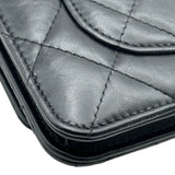 シャネル CHANEL 2.55 チェーンウォレット A70328 26番台 ブラック ゴールド金具 エイジドカーフ レディース ショルダーバッグ