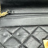 シャネル CHANEL 2.55 チェーンウォレット A70328 26番台 ブラック ゴールド金具 エイジドカーフ レディース ショルダーバッグ