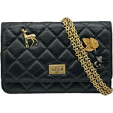シャネル CHANEL 2.55 チェーンウォレット A70328 26番台 ブラック ゴールド金具 エイジドカーフ レディース ショルダーバッグ