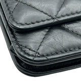 シャネル CHANEL 2.55 チェーンウォレット A70328 26番台 ブラック ゴールド金具 エイジドカーフ レディース ショルダーバッグ