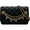 シャネル CHANEL マトラッセチェーンウォレット AP0498 28番台 ブラック ゴールド金具 ラムスキン レディース ショルダーバッグ