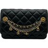 シャネル CHANEL マトラッセチェーンウォレット AP0498 28番台 ブラック ゴールド金具 ラムスキン レディース ショルダーバッグ