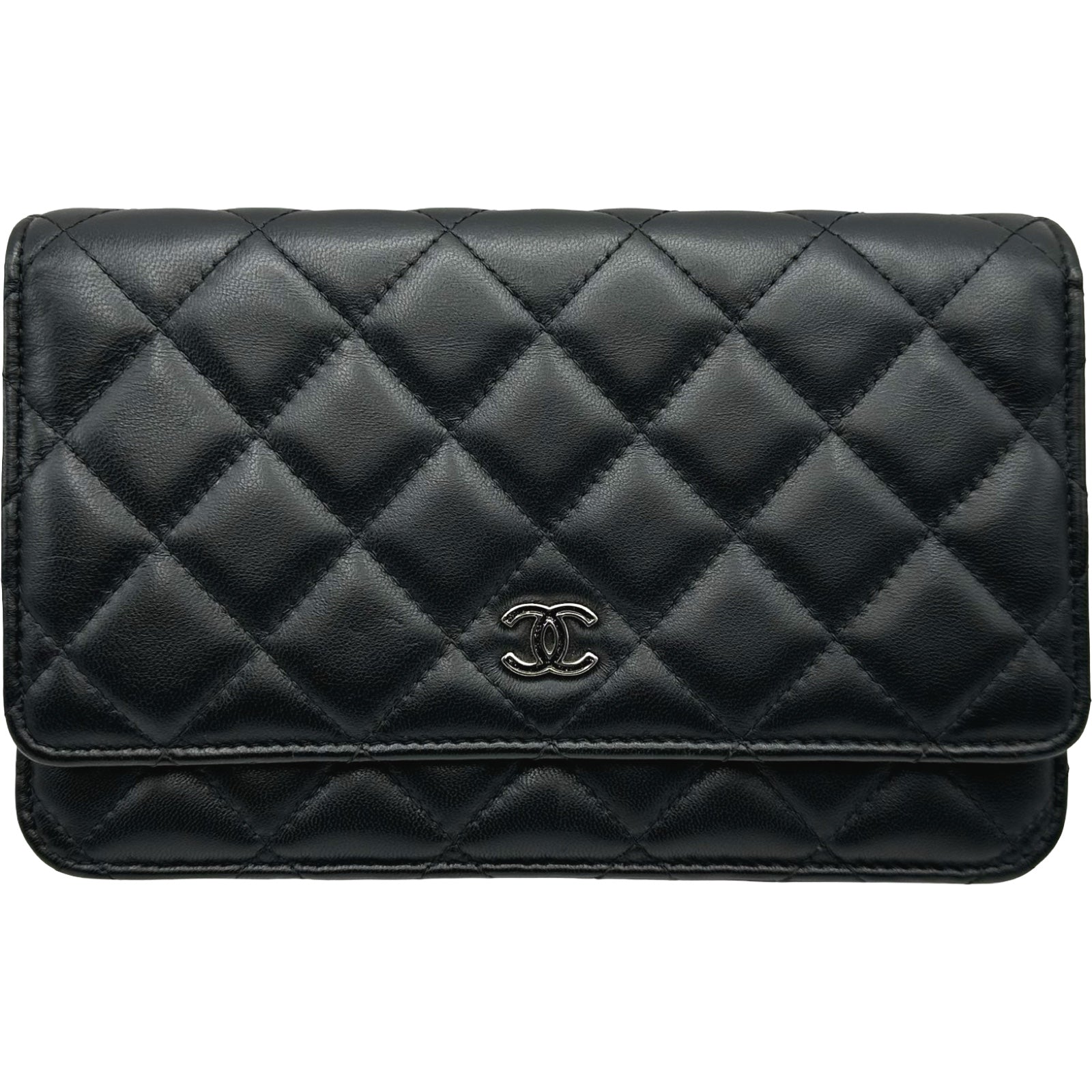 シャネル CHANEL マトラッセ チェーンウォレット A33814 27番台 ブラック シルバー金具 ラムスキン レディース ショルダーバッグ シャネル CHANEL マトラッセ チェーンウォレット A33814 27番台