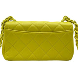 シャネル CHANEL マトラッセ チェーンショルダーバッグ AS2302 30番台 ライム イエロー 金具 キャビアスキン レディース ショルダーバッグ