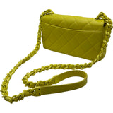 シャネル CHANEL マトラッセ チェーンショルダーバッグ AS2302 30番台 ライム イエロー 金具 キャビアスキン レディース ショルダーバッグ