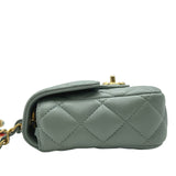 シャネル CHANEL ミニ マトラッセ17 AS3738 ライトグレー ゴールド金具 ラムスキン レディース ショルダーバッグ