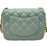 シャネル CHANEL ミニ マトラッセ17 AS3738 ライトグレー ゴールド金具 ラムスキン レディース ショルダーバッグ