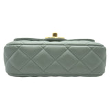 シャネル CHANEL ミニ マトラッセ17 AS3738 ライトグレー ゴールド金具 ラムスキン レディース ショルダーバッグ