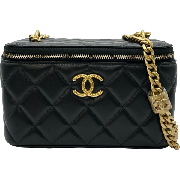 シャネル CHANEL マトラッセバニティチェーンショルダー AP3044 ブラック ゴールド金具 ラムスキン レディース ショルダーバッグ シャネル CHANEL マトラッセバニティチェーンショルダー AP3044