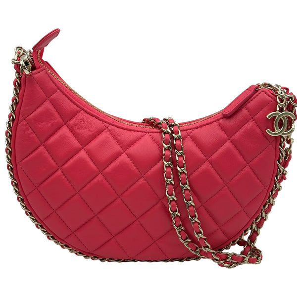 シャネル CHANEL スモールホーボーショルダーバッグ AS3917 ピンク