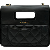 シャネル CHANEL マトラッセミニフラップバッグ AS4025 ブラック ゴールド金具 エイジドカーフ レディース ショルダーバッグ