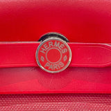 エルメス HERMES エールバッグジップPM D刻 ルージュピマン/シルバー金具 トワルベルリンヌ・ヴァッシュ ショルダーバッグ