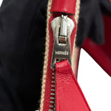 エルメス HERMES エールバッグジップPM D刻 ルージュピマン/シルバー金具 トワルベルリンヌ・ヴァッシュ ショルダーバッグ