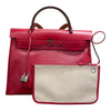 エルメス HERMES エールバッグジップPM D刻 ルージュピマン/シルバー金具 トワルベルリンヌ・ヴァッシュ ショルダーバッグ