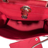 エルメス HERMES エールバッグジップPM Y刻印 ルージュアッシュ　シルバー金具 トワル・ヴァッシュ レディース ハンドバッグ