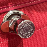 エルメス HERMES エールバッグジップPM Y刻印 ルージュアッシュ　シルバー金具 トワル・ヴァッシュ レディース ハンドバッグ