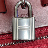 エルメス HERMES エールバッグジップPM Y刻印 ルージュアッシュ　シルバー金具 トワル・ヴァッシュ レディース ハンドバッグ