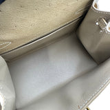 エルメス HERMES ミニケリー20 〇Y刻 ベージュ系 ゴールド金具 オーストリッチ レディース ショルダーバッグ