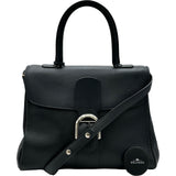 デルヴォー DELVAUX プリヨンMM ブラック レザー ユニセックス ショルダーバッグ