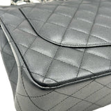 シャネル CHANEL デカマトラッセ30 A58600 25番台 ブラック シルバー金具 キャビアスキン レディース ショルダーバッグ
