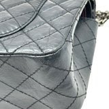シャネル CHANEL 2.55 マトラッセ チェーンショルダー A37586 24番台 ブルーグレー系 シルバー金具 エイジドカーフ レディース ショルダーバッグ