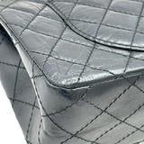 シャネル CHANEL 2.55 マトラッセ チェーンショルダー A37586 24番台 ブルーグレー系 シルバー金具 エイジドカーフ レディース ショルダーバッグ